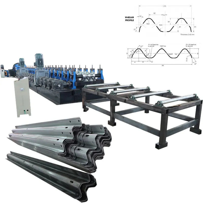 Guardrail Machine 40# Highway Guardrail Forming Machine 1.0mm ~ 5.0mm Cnc Roll Forming ...