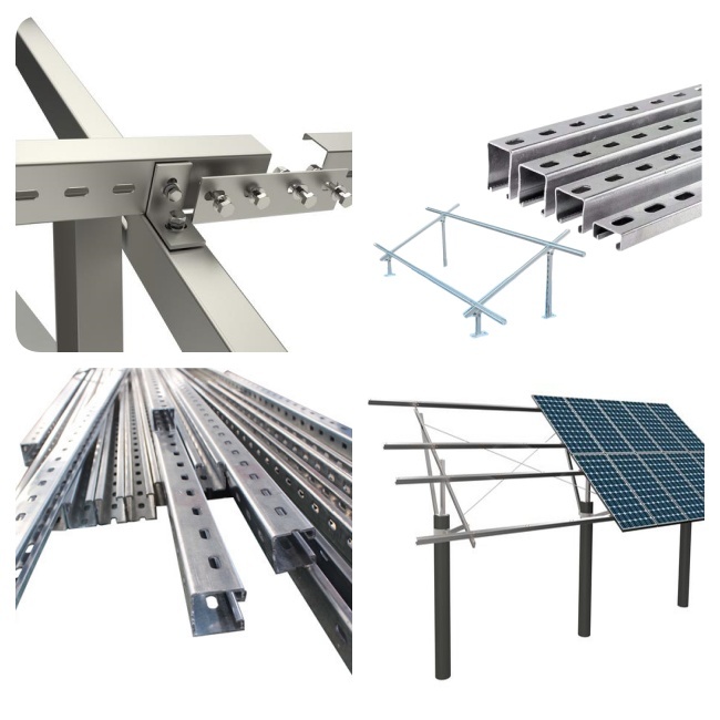 Bracket Rack Strut Roll Forming Machine Solar Mounting Cold Roll